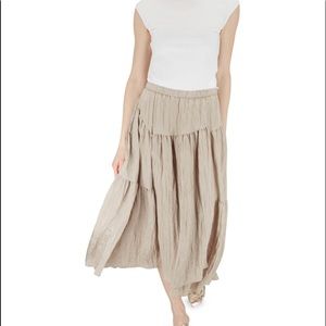 NWT Vince TIERED ASYMMETRIC SKIRT in SMOKEY QUARTZ-710SMQ